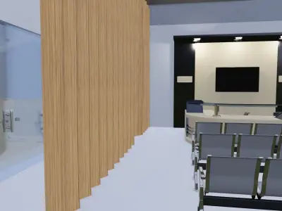 office and little mosque 3D model