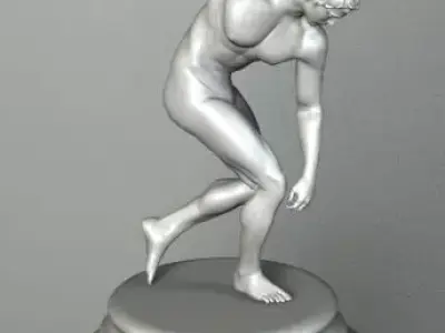 DISCOBOLUS statue of man throwing discus 3D model