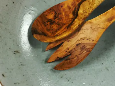 Polypasta - Salad Tools with Ceramic Bowl 3D model