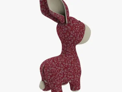 Plush Donkey Low-poly 3D model