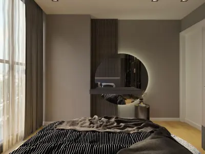 Bedroom Design 03 Free low-poly 3D model