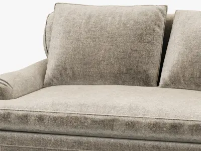 Restoration Hardware Belgian Classic Roll Arm L-Sectional 3D model