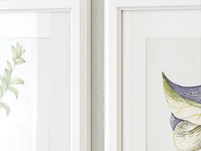 Paintings with flowers 3D model