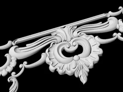 Central decor ornament for furniture 3D model 865