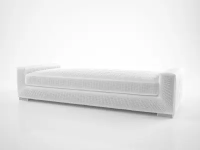 RH Modern Modena bench 3D model