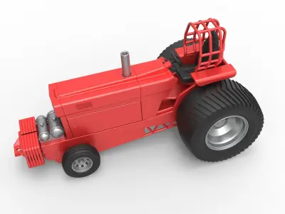 Pulling Tractor Pro Stock Scale 1 to 25 3D print model