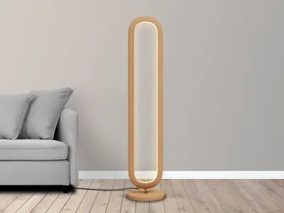 Wood Floor Lamp Led 3D model