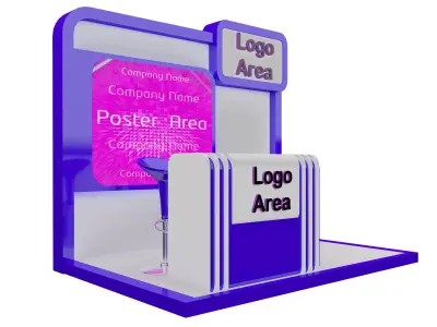 Booth Exhibition Stand A15c 3D model