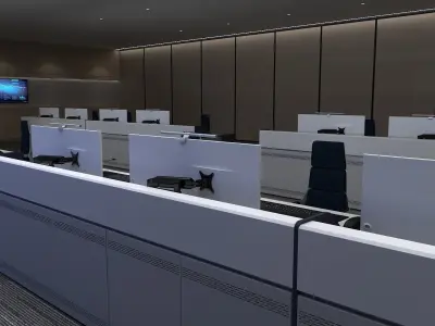 modern control room 3D model