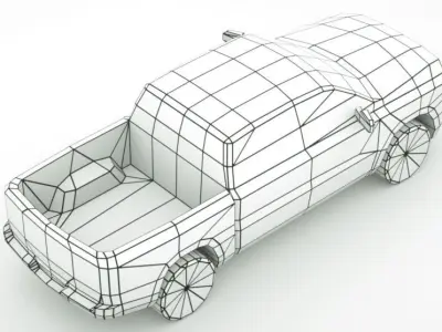 Generic Pickup v4 Low-poly 3D model