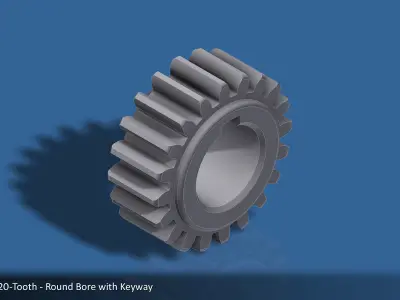 20-Tooth Spur Gear 03 3D print model