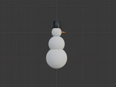 Low-res 3D Snowman Free 3D model