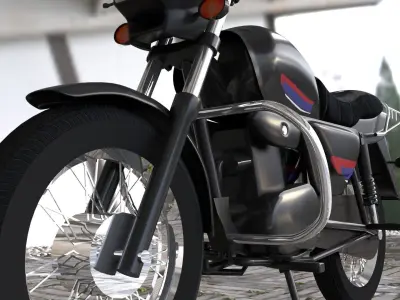 Splendor Motercycle Low-poly 3D model