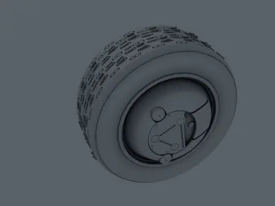 Flash Wheels Concept Tyre Illuminating Rim 3D model
