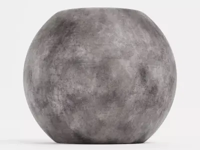 -Concrete Flower Pot V4- 3D model