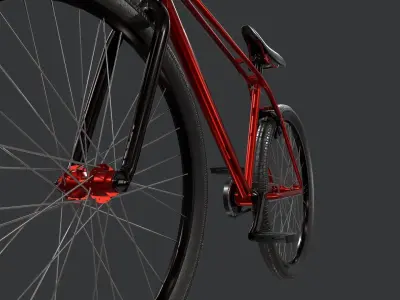 Bicycle BPR LowPoly Low-poly 3D model