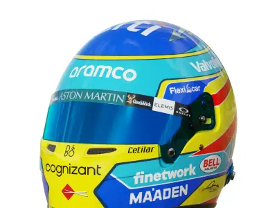 F1 Fernando Alonso Helmet 2025 3D model