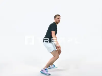 Mistery 08J Football Changing Direction Sports Man Low-poly 3D model