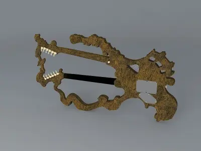 Yngwie Malmsteens stolen abstract guitar Free 3D model