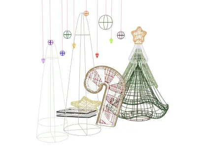 Happy New Year and Merry Christmas 3D model