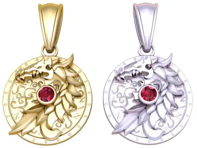 Ruby-Eyed Dragon Talisman 3D print model