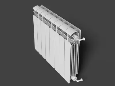 Battery radiator Low-poly 3D model