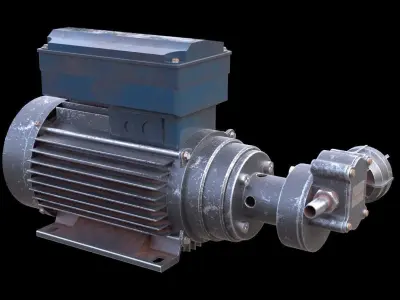 Water Pump PBR Material 3D model