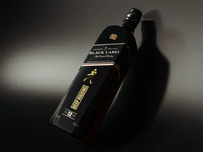 Johnnie Walker Black Label Bottle 3D model