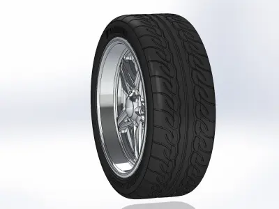 Custom wheels Billet HollowPoint 18inch for scale model 3D print model