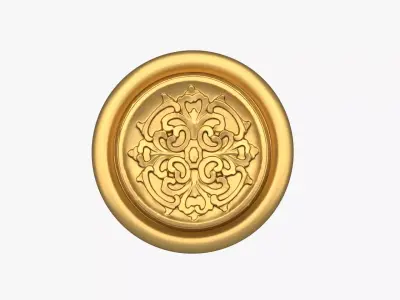 Classic round decor ornament 266 3D model