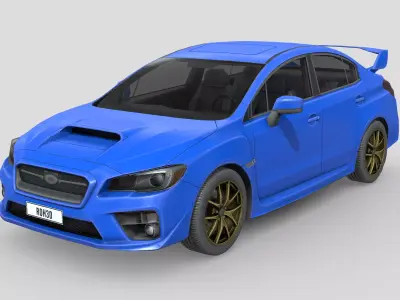 Subaru Impreza WRX STI 2015 Low-poly 3D model