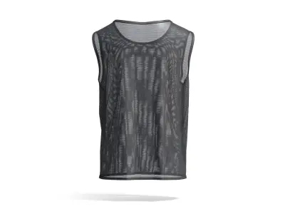 Black Football Team Practice Vest - soccer for training uniform 3D model