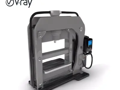 Industrial Hydraulic Press D Model Pack with High Detail Low-poly 3D model