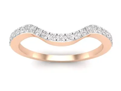 AV 620 Diamond Curved Wedding Band for Women 3D print model