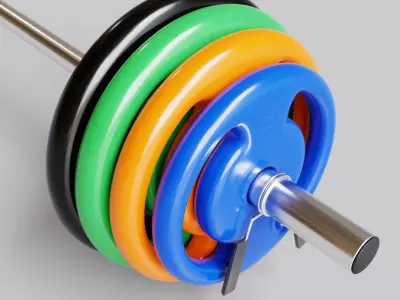 Gym Barbell 003 3D model
