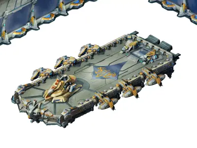 Space - Fortress Battle - Big Spaceship 01 3D model