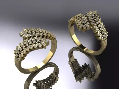 Jewelry Ring Gold 3D print model 46