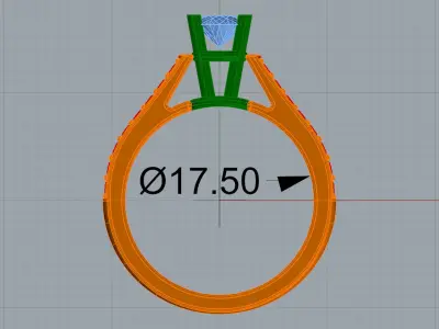 Soliter ring 3D print model 3D print model