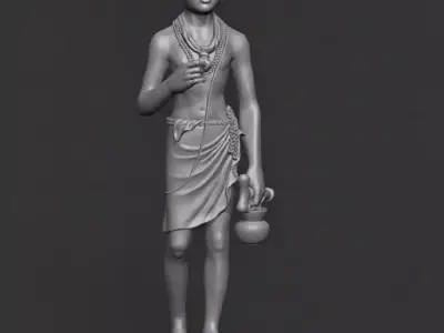 Swaminarayan Bhagwan High Detail ZBrush File and STL 3D print model