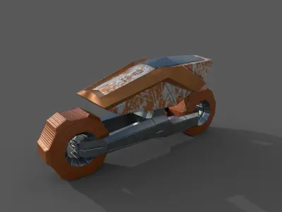 TS-45 CYBER BIKE Low-poly 3D model