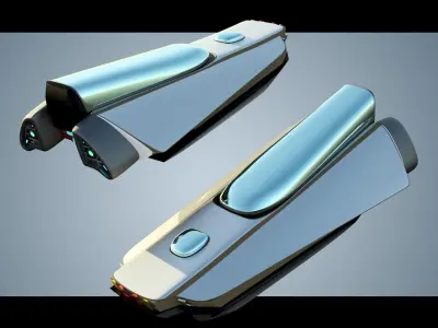 Simplistic Flying Vehicle 17 Low-poly 3D model