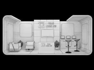  Booth Exhibition Stand a426 3D model