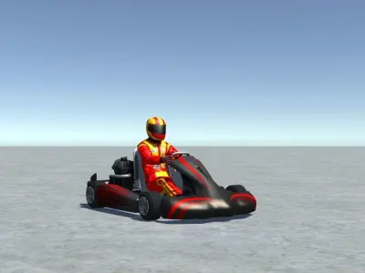5 Low Poly Karts With Player Pack - 2 Low-poly 3D model