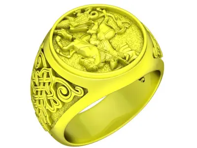 A5391 Roman Empire Men Ring 3D Model 3D print model