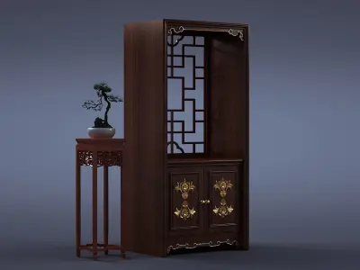 cabinet cabinet wardrobe sofa bed table bookshelve 3D model