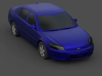 Chevrolet Impala 3D Model High-Quality Classic Car Low-poly 3D model