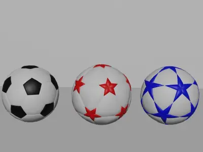 Footballs 3D MODEL soccer balls 3D model