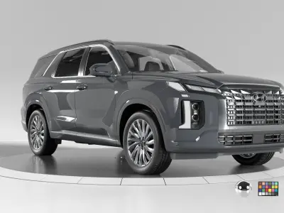 Hyundai Palisade 2024 SUV -photoreal-Vray-Redshift-Unreal-lights 3D model