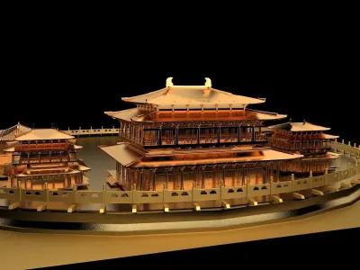 Chinese Ancient House 3D model 21