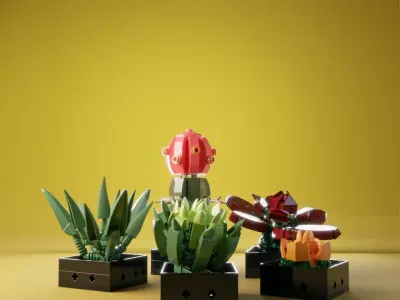 Lego Succulents 3D model